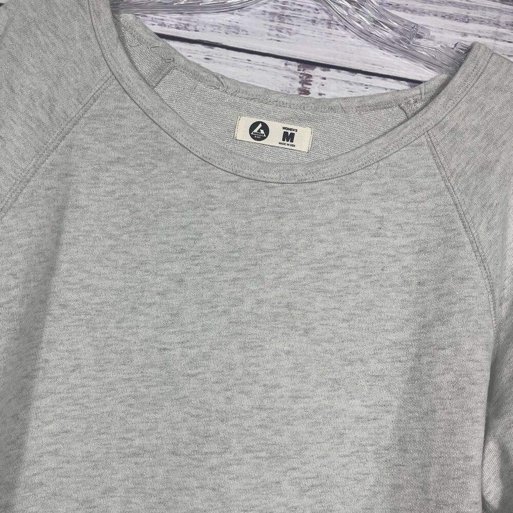 American Giant Crewneck Sweatshirt Gray Glitter Women’s Medium USA Cotton Blend
